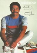 Daley Thompson signed 7 x 5 inch colour Adidas photo card. Condition 8/10. All autographs are