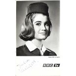 Julia Lockwood Signed 6 x 4 inch b/w BBC promo photo, slight fading of blue biro ink, all lines