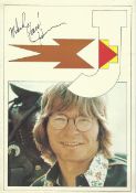 John Denver Signed 12 x 8 inch 20-page tour programme mid-1970s, inscribed Michael Peace!. Condition