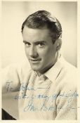 Ian Bannen signed vintage 6 x 4inch b/w photo to John, young portrait. Condition 8/10. All