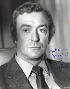 Michael Caine Signed 10 x 8 inch b/w photo from Dressed to Kill to Gerald Best Wishes. Condition 9/