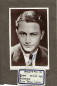 Robert Young Signed 6 x 4 sepia photo mounted to card. Condition 6/10. All autographs are genuine