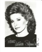 Stefanie Powers signed 10 x 8 inch b/w photo, To Nora. Condition 7/10. All autographs are genuine
