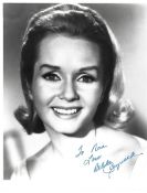Debbie Reynolds Signed 10 x 8 inch b/w photo to Nora. Condition 8/10. All autographs are genuine