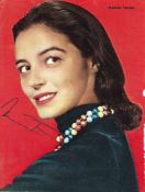 Marisa Pavan Signed photo page from annual [colour] 10. 5 x 8 inch. Condition report out of 10, 7. A