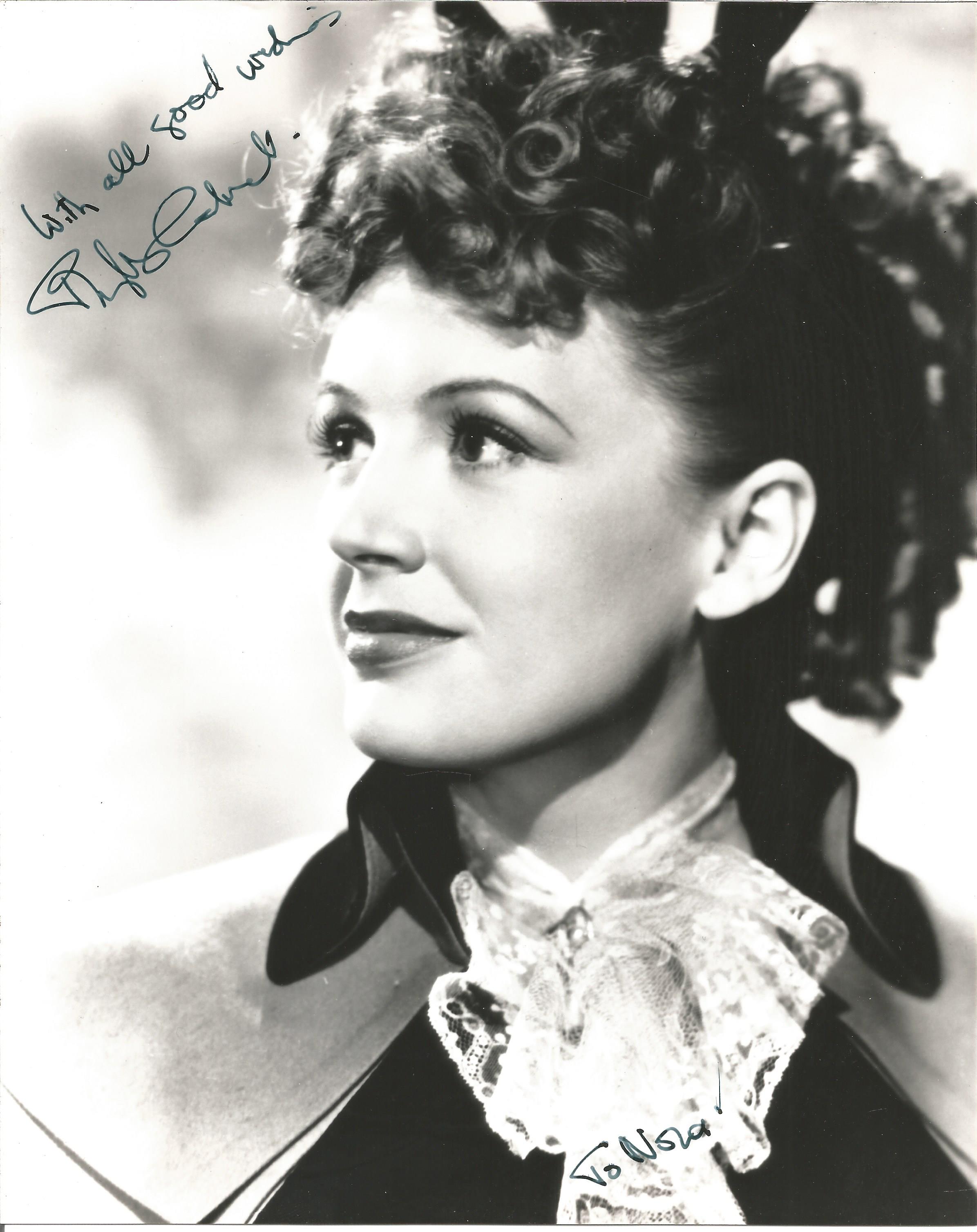 Phyllis Calvert Signed 10 x 8 inch b/w photo from Silver Bears inscribed to Nora at bottom of photo,