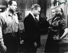 Virginia Mayo Signed 10 x 8 b/w photo from White Heat. Condition 6/10. All autographs are genuine