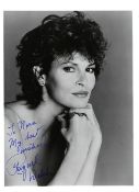 Raquel Welch Signed 7 x 5 inch b/w photo, to Nora. Condition 9/10. All autographs are genuine hand
