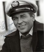 Howard Keel Signed photo 10x 8 inch b/w from The Day of the Triffids, inscribed best wishes.
