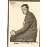 Herbert Marshall Signed 7 x 5 inch b/w photo mounted to card. Condition 6/10. All autographs are