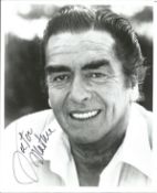 Victor Mature Signed 10 x 8 b/w photo, few dings. Condition 7/10. All autographs are genuine hand