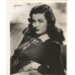 Joan Bennett signed vintage 10 x 8 inch b/w young portrait photo. Condition 7/10. All autographs are