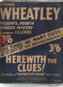 Dennis Wheatley presents a fourth murder mystery. Large paperback dossier printed in 1939 in Great