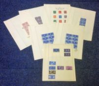 Great Britain stamp collection 9 sheets mint and used dated 1941/1949 catalogue value £60. We