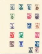 Austria stamp collection 18 stamps 1948 part set provincial costumes catalogue value £100. We