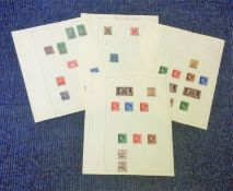 World stamp collection 4 loose sheets includes GB Po in China, MGF overprints, Consular Labels,