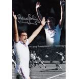 TREVOR BROOKING football autographed 12 x 8 photo, a superb photo depicting a montage of images