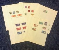 British Honduras and Solomon Islands stamp collection on 5 loose album pages, Mint and used. We