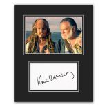 Blowout Sale! Pirates of the Caribbean Kevin McNally hand signed professionally mounted display.