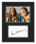 Blowout Sale! Pirates of the Caribbean Kevin McNally hand signed professionally mounted display.
