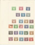 Great Britain stamp collection 1 loose sheet 25 stamps postage dues dated 1914/1970 catalogue