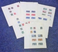 World Stamp collection 6 loose sheets includes Gibraltar, Ellis Islands and Gold Coast mint and used