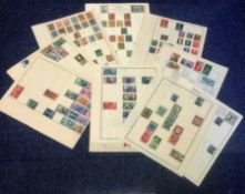 Italian stamp collection 13 loose sheets interesting lot early material mint and used. We combine
