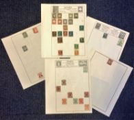 World stamp collection 5 loose sheets rare old stamps includes Bavaria, Estonia and Danzig. We
