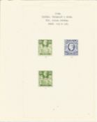 Great Britain stamp collection 3 stamps mint dated 1942 includes 2, 2/6d and 1 10/= catalogue