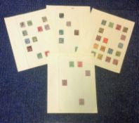 Early India stamp collection 4 loose sheets dated 1882/1932 used. We combine postage on multiple