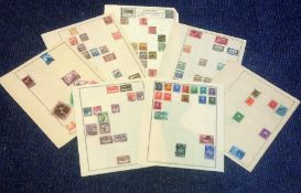Hungary stamp collection 8 loose sheets mint and used a lot of early material. We combine postage on