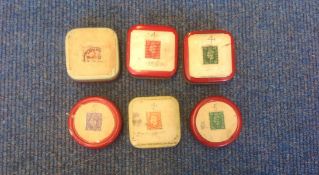 GB stamp collection in 6 stamp tins, Includes 1934 2d, 1937 1/2d, 1d, 2d, 3d, Catalogue value £