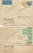 Cover collection 2 commercial covers for Danzig dated 1938 and 1939 high catalogue value includes