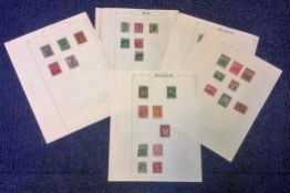 British Commonwealth stamp collection 6 loose sheets incudes Natal, New Hebrides and Newfoundland.