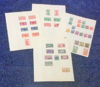 New Zealand stamp collection 4 sheets mint and used dated 1936/1940 catalogue value £80. We