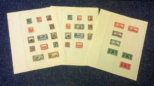 New Zealand stamp collection 3 loose sheets mint and used catalogue value dated 1935 catalogue value