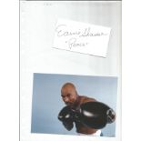 Earnie Shavers Signed Card With 5x7 Boxing Photo. We combine postage on multiple winning lots and