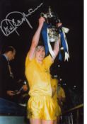 STEVE PERRYMAN football autographed 12 x 8 photo, a superb image depicting the Tottenham captain