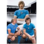 MANCHESTER CITY football autographed 12 x 8 photo, a superb photo depicting a montage of images