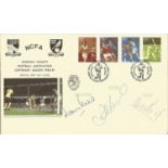 Martin Peters, John And Kevin Bond signed rare 1980 Sport official FDC Norfolk County Football