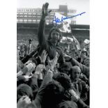 JPR WILLIAMS rugby autographed 12 x 8 photo, a superb image depicting the legendary Welsh full-