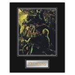 Stunning Display! Lord Of The Rings John Rhys-Davies hand signed professionally mounted display.