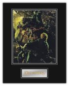Stunning Display! Lord Of The Rings John Rhys-Davies hand signed professionally mounted display.