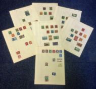 Canadian stamp collection 8 loose sheets mint and used catalogue value £200. We combine postage on