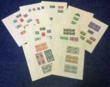 New Zealand stamp collection 9 loose sheets dated 1940/1946. We combine postage on multiple