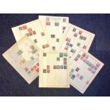 Czechoslovakia stamp collection 6 loose sheets includes early material mint and used. We combine