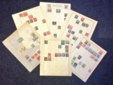 Czechoslovakia stamp collection 6 loose sheets includes early material mint and used. We combine