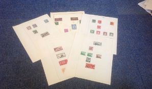 Eire stamp collection on 5 loose album pages, Mint and used, Catalogue value £80. We combine postage