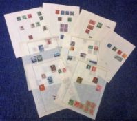 Australian stamp collection on 9 loose album pages, 1942-1960, Mint and used. We combine postage
