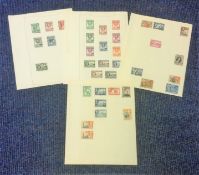 Gold Coast stamp collection 4 loose sheets mint and used GVI to QEII catalogue value £50. We combine